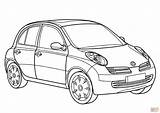 Nissan Micra Coloring Pages Supercoloring Drawing Printable Main раскраски Skip sketch template