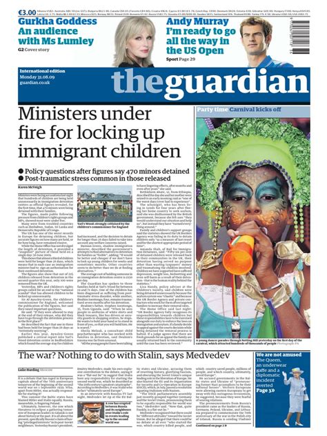 guardian international edition broadsheet newspaper august