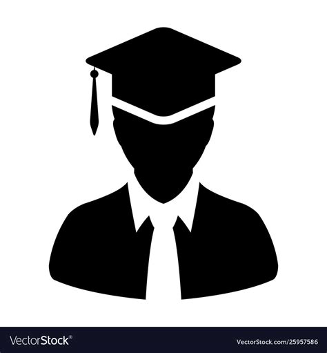 degree icon male student person profile avatar vector image