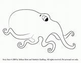 Coloring Octopus Printable Library Clipart Illustration sketch template