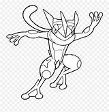 Greninja Froakie Coloringhome Frogadier Vippng sketch template