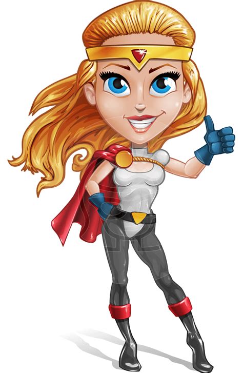 Female Superhero Cartoon Vector Character Graphicmama