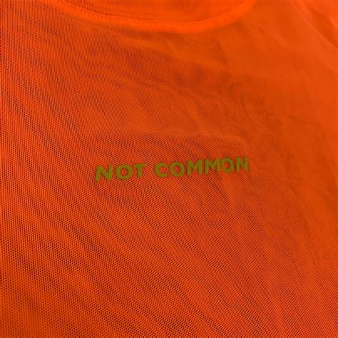 bershka neon orange logo mesh long sleeve top size depop