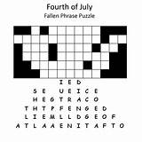 4th July Printable Puzzle Word Search Crossword Puzzles Printablee Kids Via sketch template