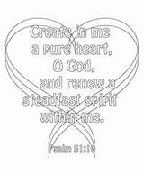 Coloring Heart Pure Pages Psalm Printables Create sketch template
