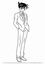 Conan Shinichi Detective Kudo Draw Drawing Step Drawingtutorials101 Anime Tutorial Previous Next sketch template