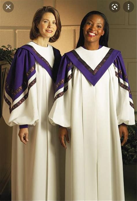 Choir Dresses Elegant White And Purple Robes