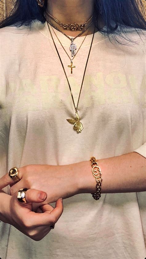 billie eilish jewelry inspo cute jewelry jewelry accessories cross necklace chain necklace