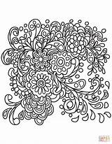 Coloring Doodle Pages Abstract sketch template