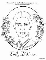 Coloring Emily Dickinson Printable Sheet Sheets sketch template