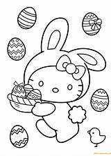 Easter Kitty Coloring Bunny Hello Pages Rabbit Printable Supercoloring Drawing Colouring Color Kids Cat Print Sheets Happy Anime Eggs Tree sketch template