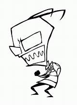 Zim Invader Coloring Pages Gir Popular Coloringhome sketch template