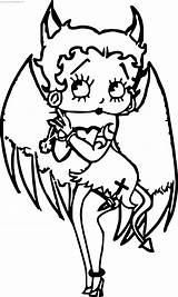 Pages Betty Boop Coloring Color Cartoon Devil Colouring Choose Board Angel Print sketch template