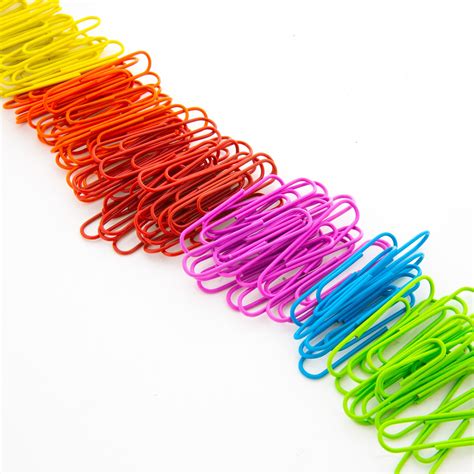 jumbo mm color paper clips pack crown office supplies