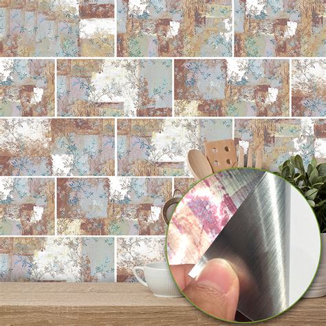 Mosaic Tile Wall Stickers Kitchen Bathroom Wall Decal Home Decor Self