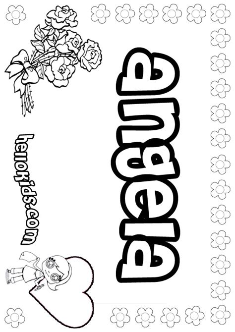 girls  coloring pages angela girly   color