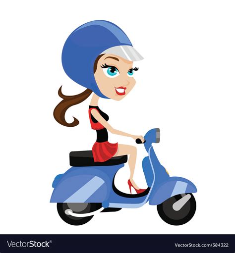 girl riding motorcycle royalty free vector image