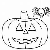 Halloween Coloring Pages Pumpkin Easy Simple Drawing Toddlers Faces Print Kids Drawings Spider Line Printable Cute Color Getdrawings Draw Online sketch template