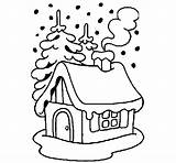 Snow House Coloring Book Christmas Gif sketch template