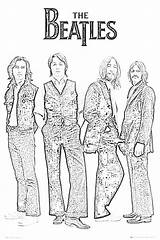 Beatles Coloring Pages Filminspector Lennon Mccartney Paul Downloadable Originator While John Group sketch template
