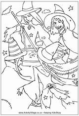 Witches Cauldron Colouring Around Pages Halloween Coloring Witch Village Activity Explore Activityvillage sketch template