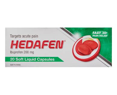 hedafen ibuprofen liquid gel capsules pk