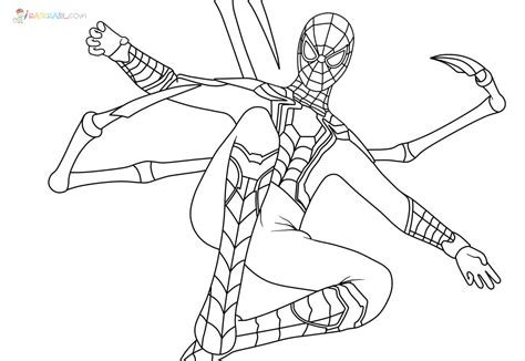 iron spider man coloring sheets iron spider  infinity war coloring