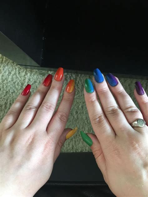 Pride Nails Rainbownails Rainbow Nails Design Rainbow Nails