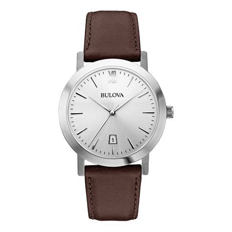 bulova classic unisex brown leather watch little switzerland