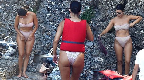 Kourtney Kardashian Bikini Candids In Portofino Hot