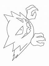 Pokemon Haunter Coloring Pages Sketch Roblox Logo Template Printable Getcolorings Drawings sketch template