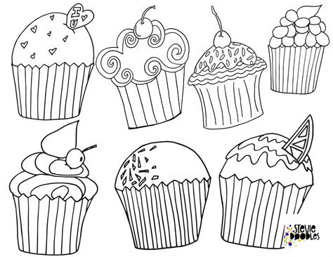 cupcake coloring pages stevie doodles cupcake coloring pages