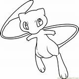 Mew Coloringpages101 Pokémon sketch template