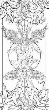 Pages Critical Role Colouring Coloring Fan Machina Vox Raven Demons Queen Dragons Dungeons Angels Breaking Heart Books sketch template