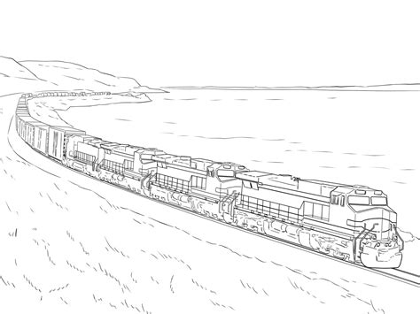train coloring pages