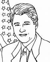 Clinton Bill Coloring President Pages Sketch Kids Andrew Jackson Print Sketches Book Madison George James Presidential Coloringpagebook Washington Paintingvalley sketch template