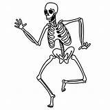 Skeleton Coloring Pages Human Drawing Kids Printable Clipart Skeletons Clip Bone Cliparts Cartoon Colouring Library Color Print Sheet Halloween Holidays sketch template