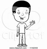 Boy Clipart Teenage Adolescent Waving Friendly Cartoon Thoman Cory Outlined Coloring Vector 2021 sketch template