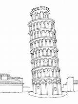 Pisa Torre sketch template