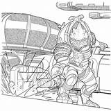Coloring Mass Effect Book Adult Tpb Horse Dark Comics Shepard Commander sketch template