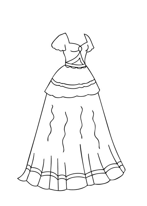 dress coloring page  girls printable  coloring pages  girls