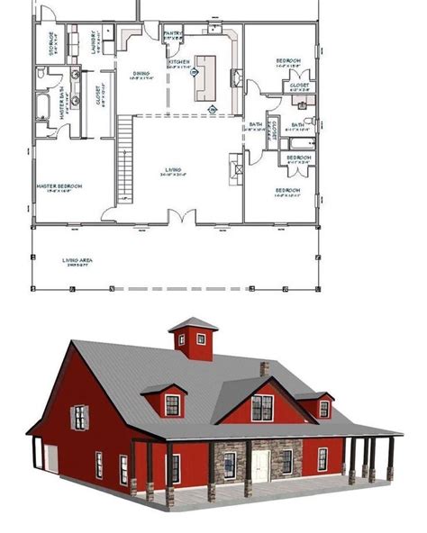 pin  sabrina wells   home barn homes floor plans pole barn house plans barn house plans