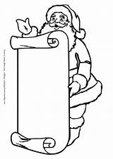 Santa Coloring List Christmas Pages Claus His Wish Drawing Santas Wishlist Printable Color Kids Wishes Invite Print Getdrawings Getcolorings sketch template