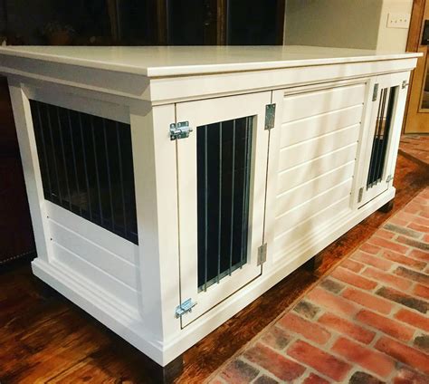 farmhouse style indoor custom dog kennel double large etsy