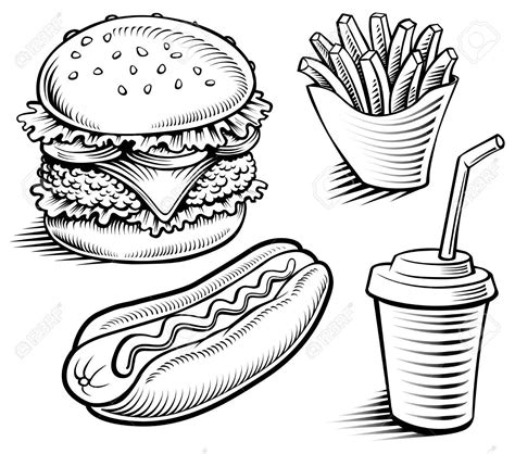 food drawing images  getdrawings