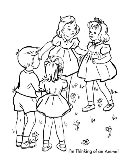 coloring pages  kids playing coloring home
