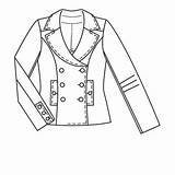 Jacket Drawing Coloring Burda sketch template