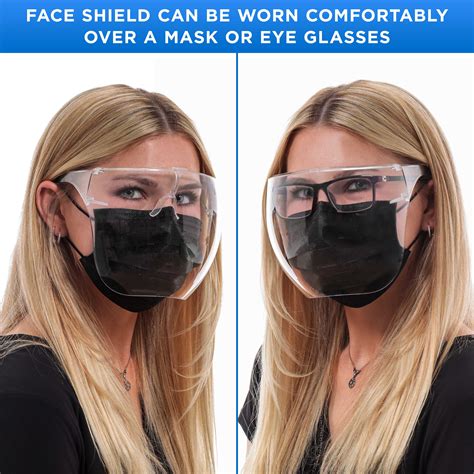 3 protective face shield full cover visor glasses with frames goggles