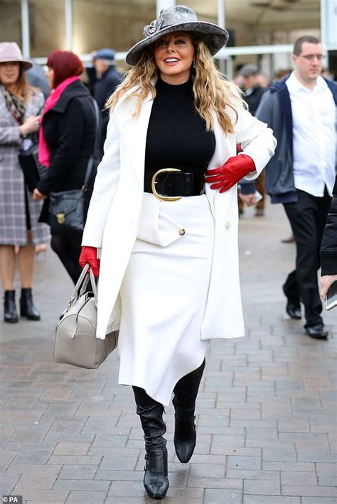 Carol Vorderman Turns Heads In A Chic White Pencil Skirt And Matching