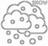 Snowing sketch template